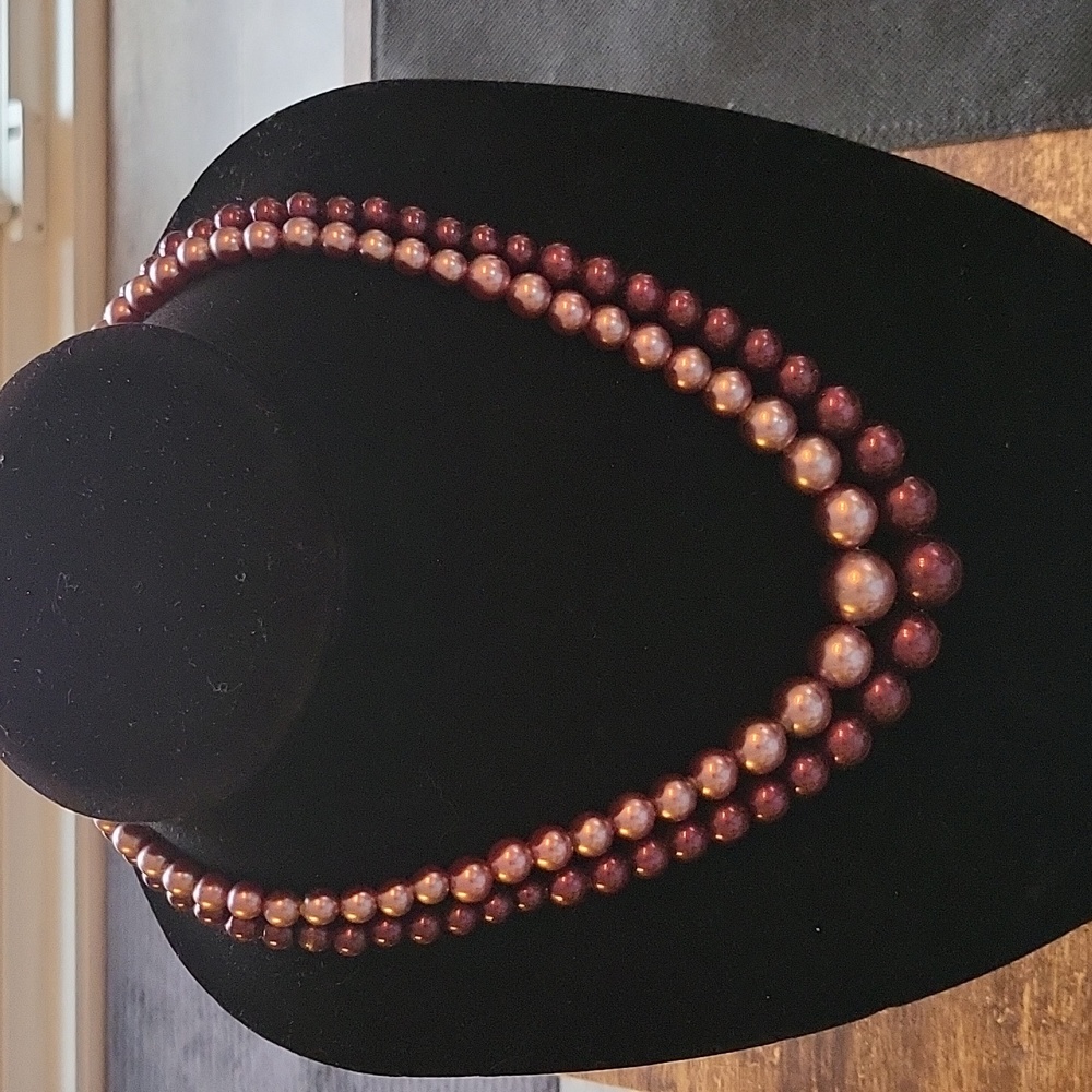 Vintage Dark/Light Purple Sphere Necklace